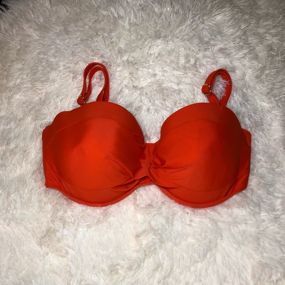 🍊VENUS Bright Orange Underwire Swim Top size 32D🍊 - Picture 2 of 11